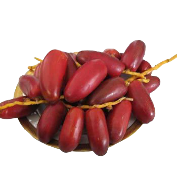 Fresh Date Palm (อินทผลัมสด) features a consistent hue with smooth skin and a fragrant aroma ensuring a naturally sweet and rich flavor experience.