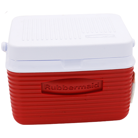 Red store rubbermaid cooler