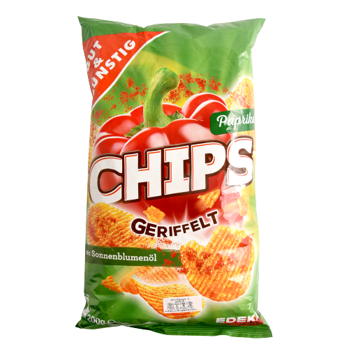 Gut & Gunstig Chips Geriffelt Paprika 175g Villa Market