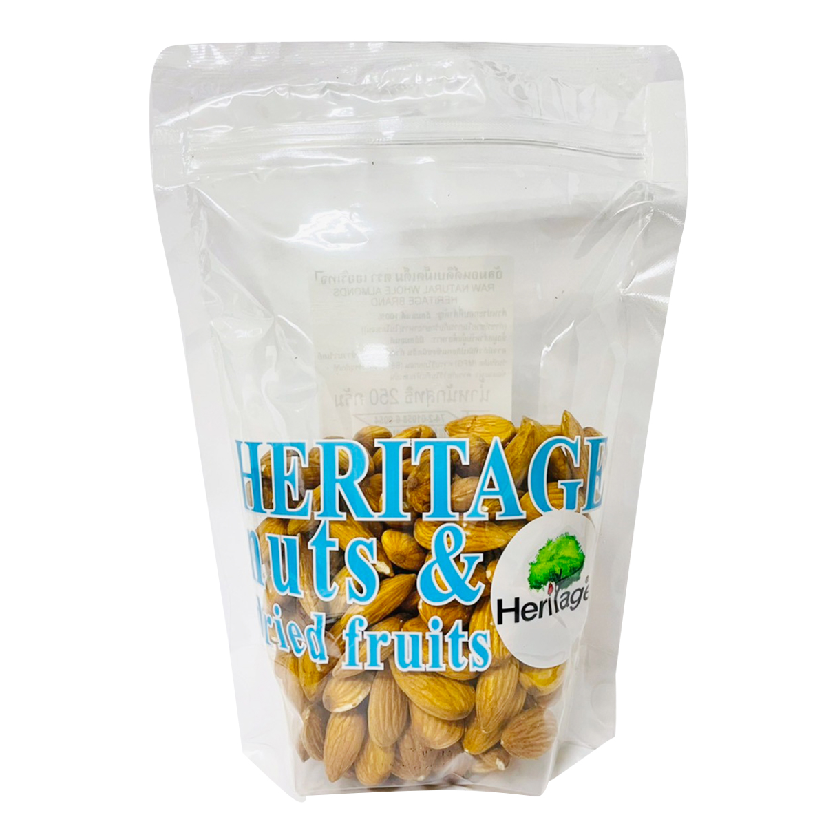 Heritage อัลมอนด์ดิบเม็ดเต็ม 250 g.