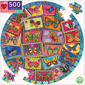 EEBOO-ตัวต่อจิ๊กซอว์ VINTAGE BUTTERFLIES-PZFVBF