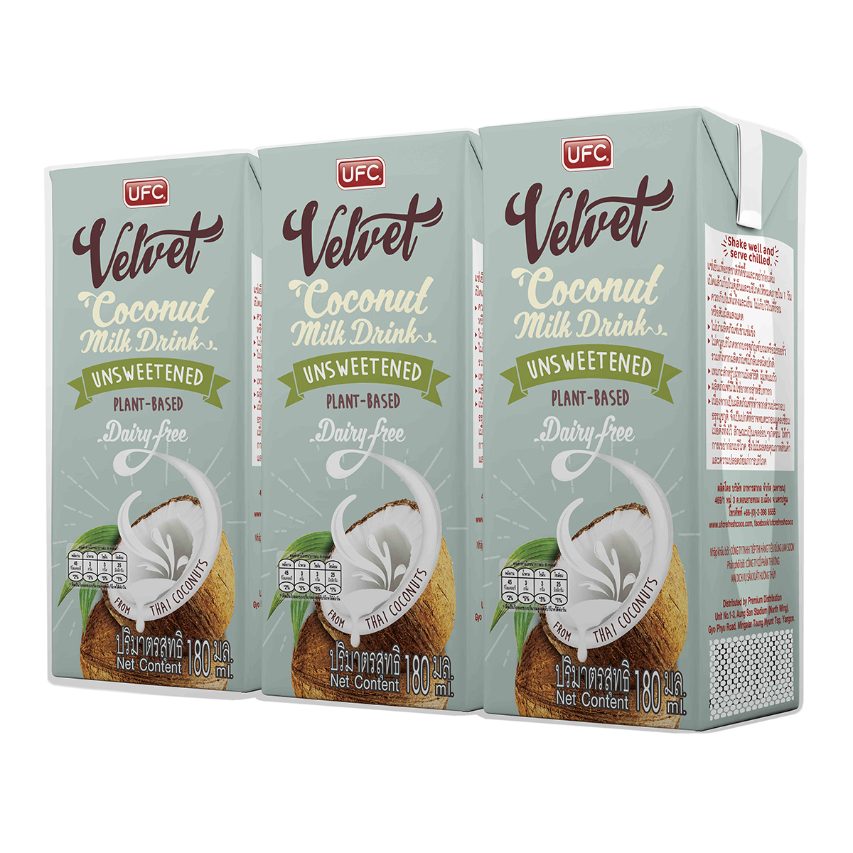 Ufc Coconut Milk Drink Unsweetened 3 x 180ml Villa Market