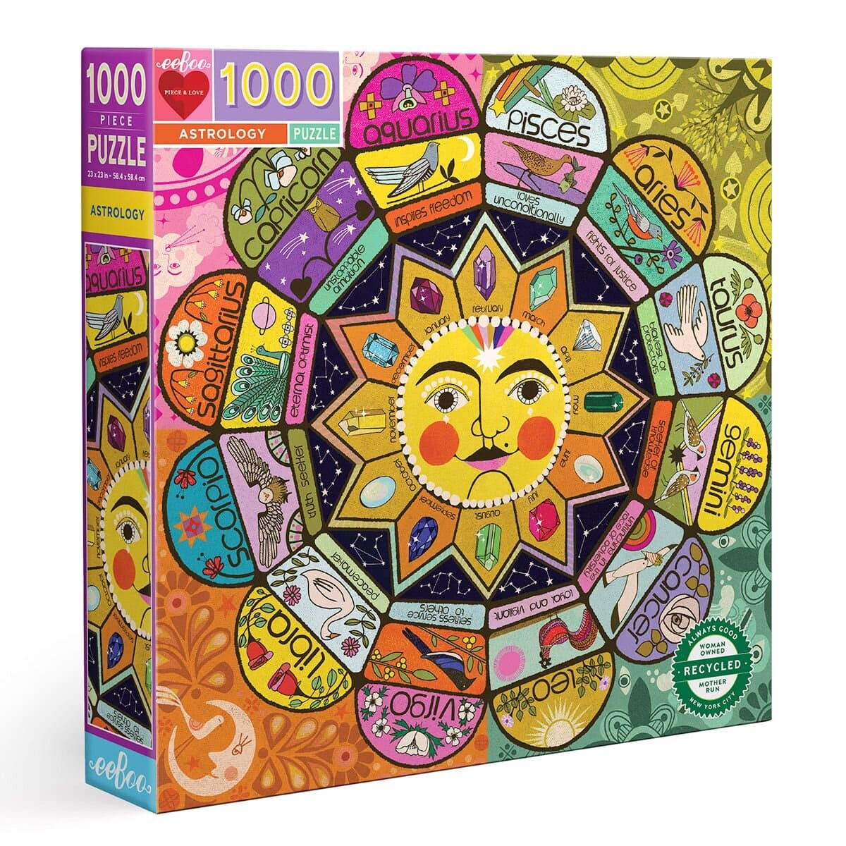 EEBOO-จิ๊กซอว์รูปโหราศาสตร์แบบ 1000 ชิ้น