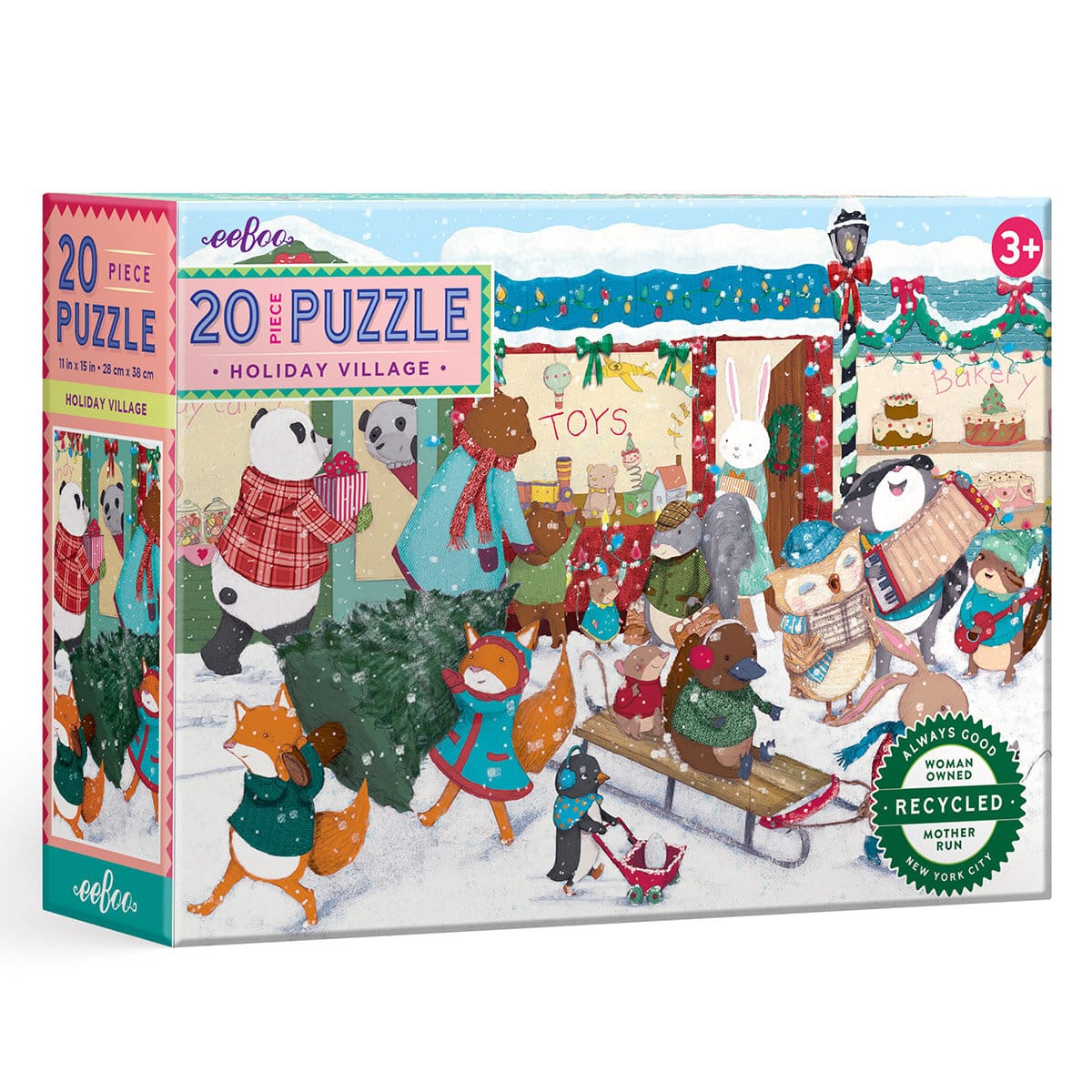EEBOO-20PC PUZZLE HOLIDAY VILLAGE-PZHLV