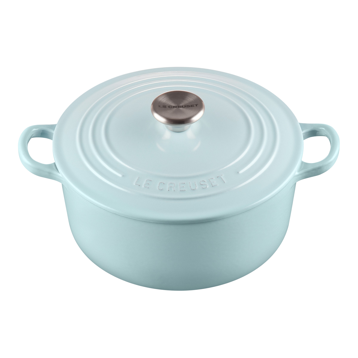 Le Creuset Round Casserole/Oven 22cm Sky Blue Ssknob 3.75Kg Villa Market